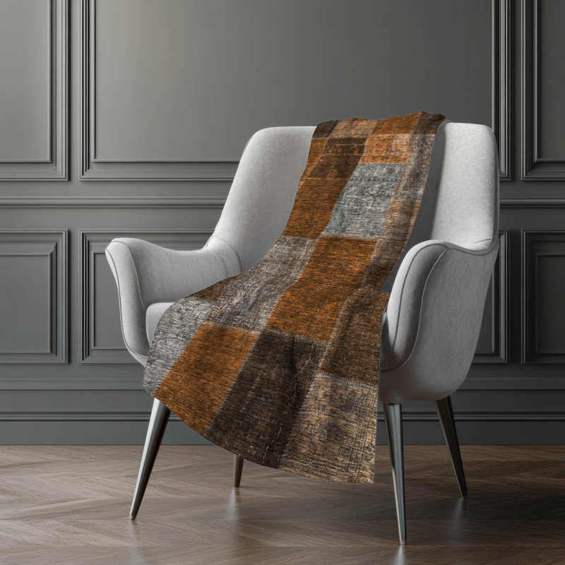 Jeté patchwork Addison Sherpa ASB663, Paprika
