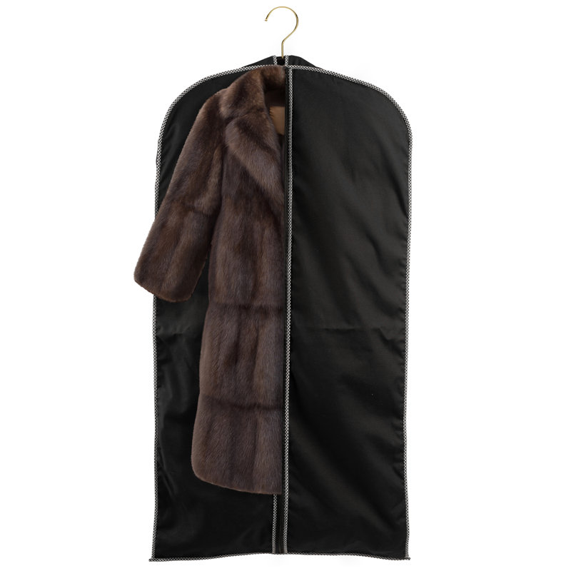 Sac à vêtements en popeline respirante, H 60 po x l 24 po x P 4 po, Noir, gris