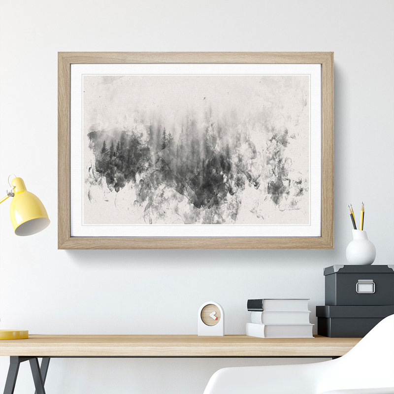 Moody Forest in Misurina Italy - Framed Print, 27cm H x 36cm W x 2cm D, Oak Framed