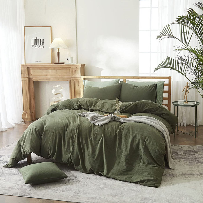 AllModern Kylie Cotton Blend Duvet Cover Set & Reviews | Wayfair