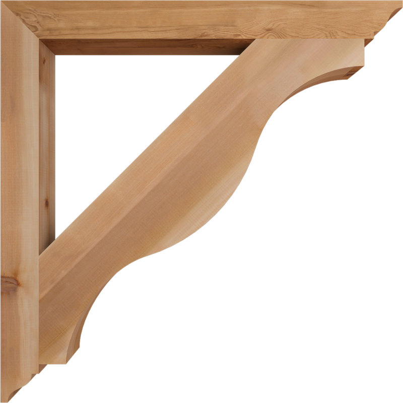 Support traditionnel Funston, Cèdre rouge de l'Ouest, Lisse, 42" H x 3.5" W x 42" D