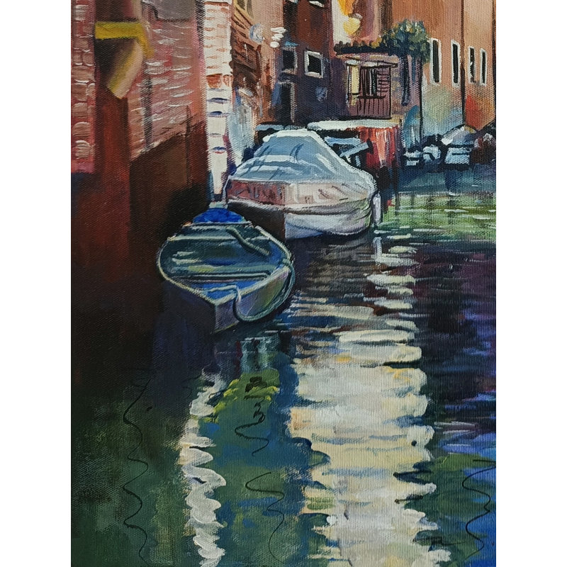 Vue de Venise | Acrylique sur toile | Par Prabhas Parappur