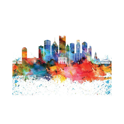 Pittsburgh Skyline - Wrapped Canvas Painting