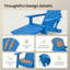 Chaises Adirondack pliantes en PEHD avec repose-pieds rétractable, dossier réglable à 5 positions (ensemble de 2)-241133672