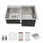 Outdoor Double Bowl Drop-In Stainless Steel Sink With Workstation