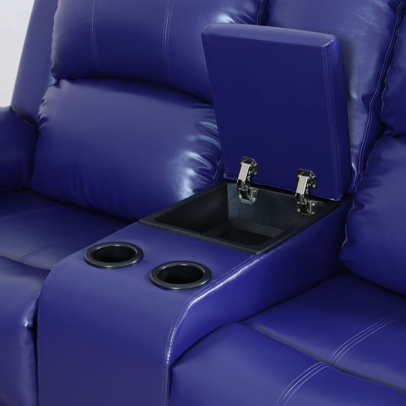Ashworth 74.5'' Faux Leather Reclining Loveseat