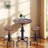 Anguel Pine Round Solid Wood Top Metal Base Dining Table-1969982026