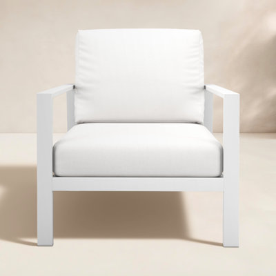 Townsend Metal Outdoor Lounge Club Chair With Sunbrella Cushion