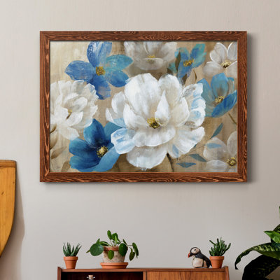 Transient Garden Blues - Reproduction d'art sur toile encadrée