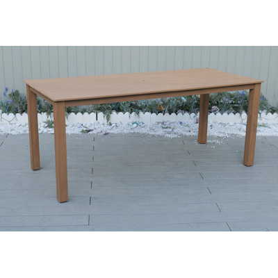 Wood-Textured Dining Table, Patio Table