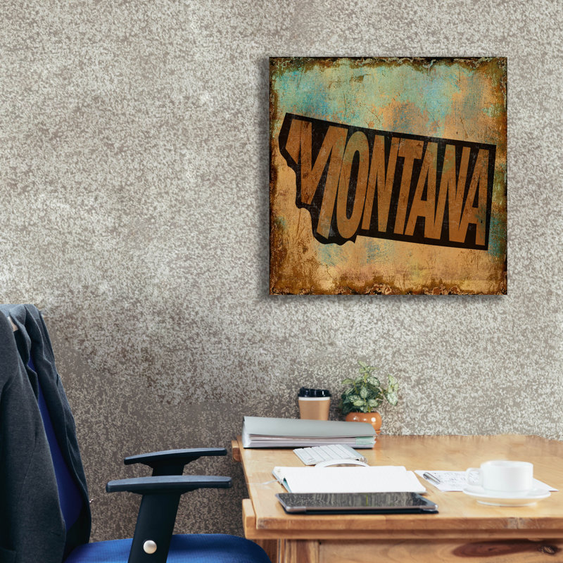 «Montana» par Art Licensing Studio, art mural sur toile, H 26 po x l 26 po x P 1,5 po