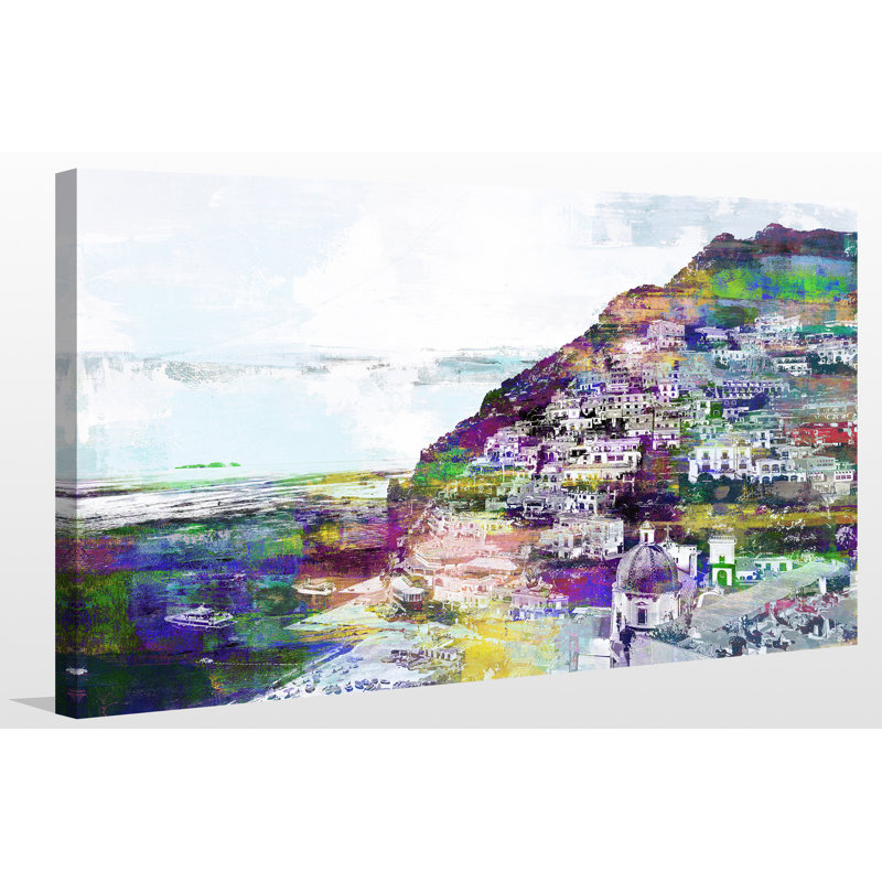 « positiano, amalfi coast iii », reproduction d’impression sur toile tendue, H 18 po x l 30 po