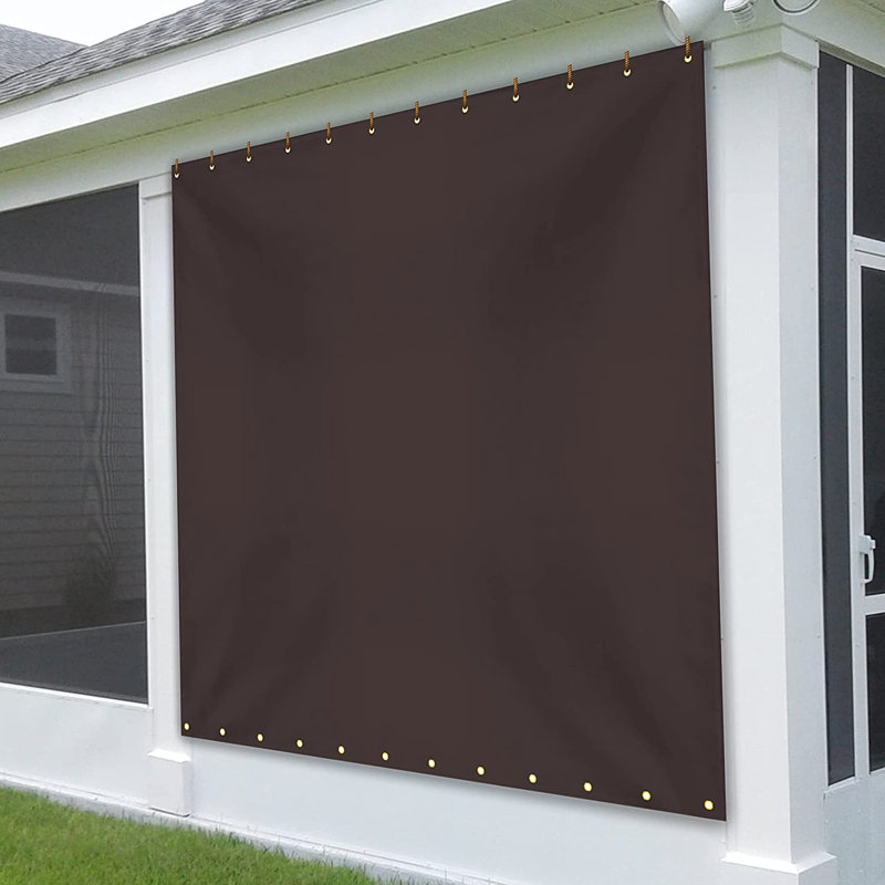 Blue Elephant Vinyl Side Wall, Brown, 243.8cm H x 243.8cm W