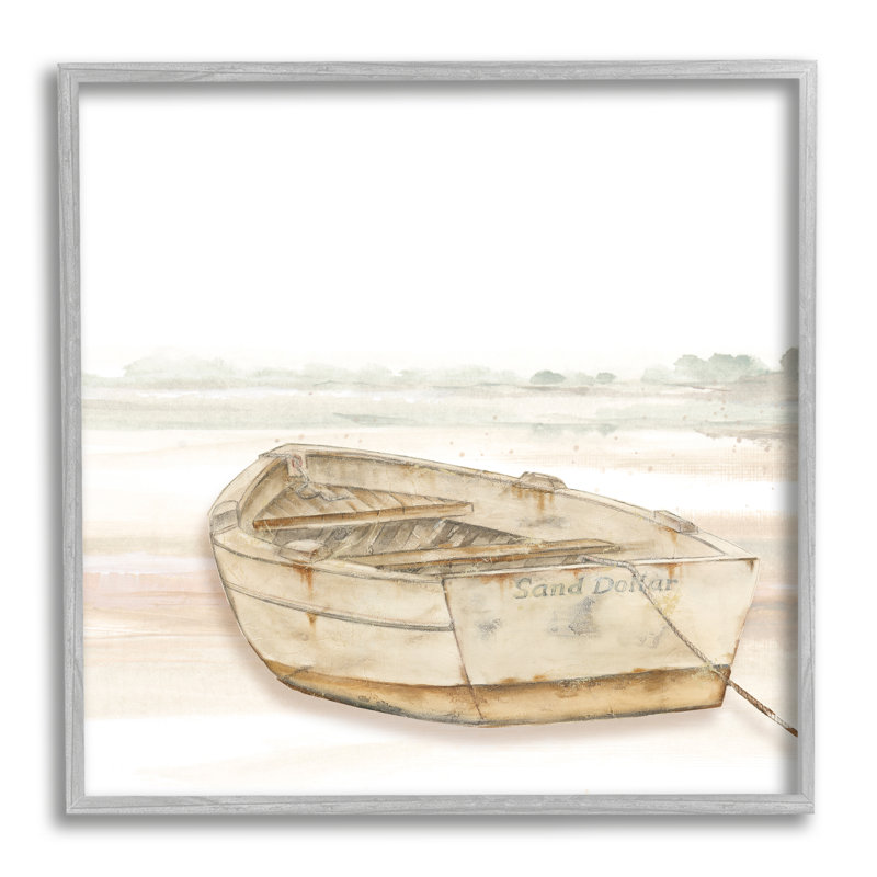 Barque de sable, H 24 po x l 24 po x P 1,5 po, Estampe numérique Farmhouse