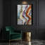Aquarelle abstraite, art mural gris sur toile 80