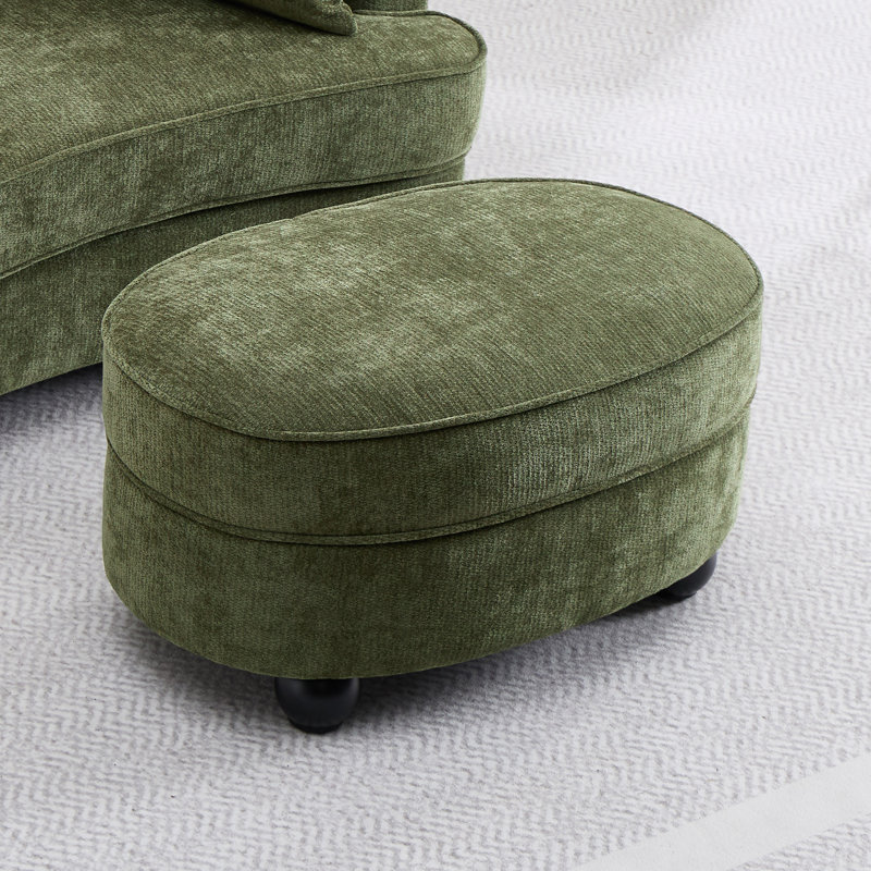 Table basse avec repose-pieds moderne 2 en 1 avec rangement Verona, Vert