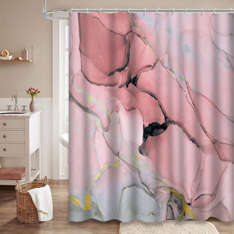 Rideau de douche à 12 crochets, L 72 po x l 84 po