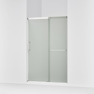 Elate Sliding Shower Door, 70-1/2-In H X 44-1/4 - 47-5/8-In W, With 1/4-In Thick Frosted Glass
