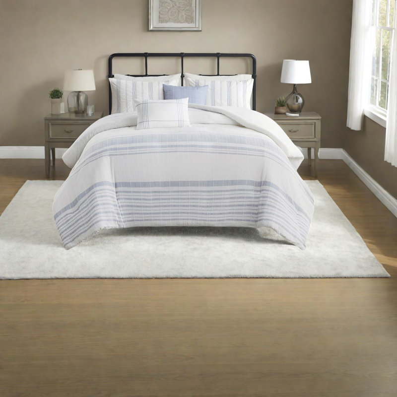 Ensembles de literie luxueux en jacquard de coton, style maison de campagne multicolore pour la maison