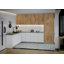 Cuisine complète moderne en panneau de fibres à densité moyenne (MDF) l 126 x P 96 x WALLKITCHENS FK-Harmony 