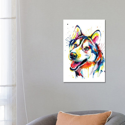 Husky 1 Piece Wrapped Canvas Painting
