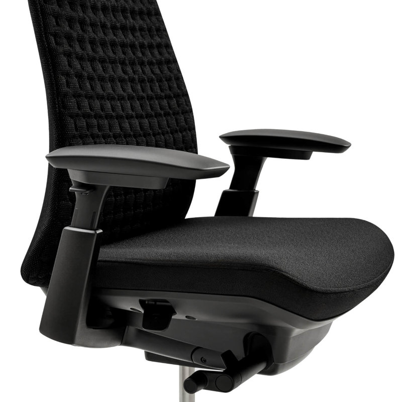 Haworth Fern Digital Knit Task Chair, Yes, Charcoal Black