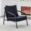Chaises d'appoint Comfort, structure en similicuir en métal, salon industriel moderne