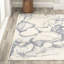 Tapis bleu / crème à motif abstrait marbré Cooper-John-69806913
