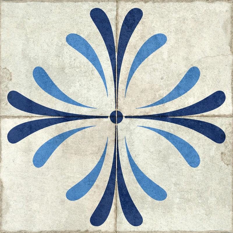 Carreau de mosaïque auto-adhésif en vinyle l 7 po x L 7 po, Bleu
