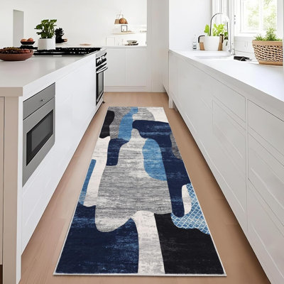 Abstract Machine Printed Area Rug