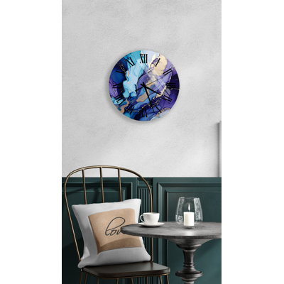 Horloge murale silencieuse en verre trempé d'inspiration moderne moderne