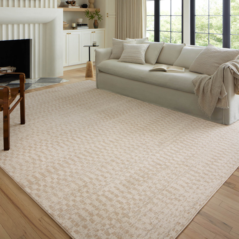 Tapis ivoire / naturel Krieger II, Rectangle 4 pi x 6 pi