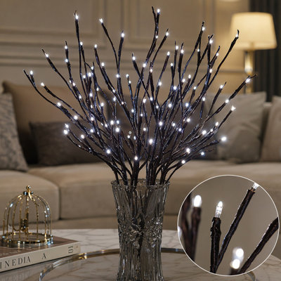 1PCS 20LEDs Simulated Tree Branch Light, Battery Operated Fairy Lights Willow Branches for Christmas Home Bedroom Decoration