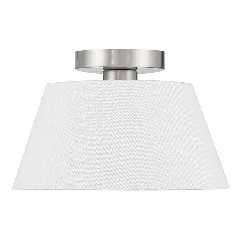 Plafonnier 1 lumière Orlandus en nickel brossé, Nickel brossé