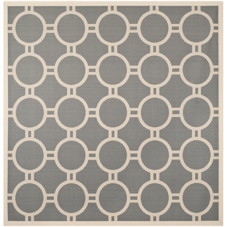 Arneshia Geometric Anthracite/Beige Area Rug