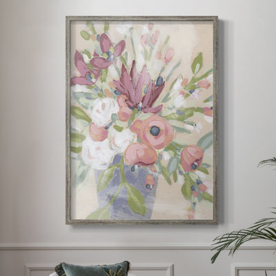 Blush Array II Framed Print - Solid Wood