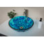 Lavabo de salle de bain vasque circulaire en verre Swirls