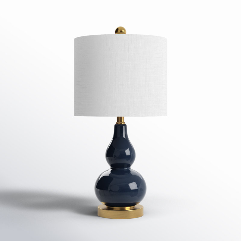 Lampe de table 20,5 "Galliano, Bleu marine