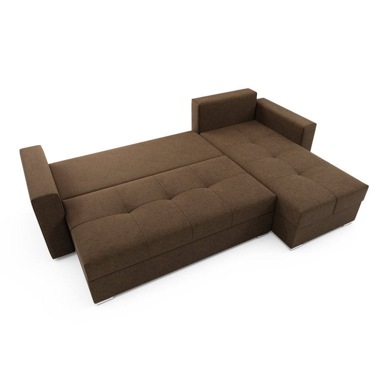 Solara 3 Seater Corner Sofa , Brown - Inari28, Right -sided