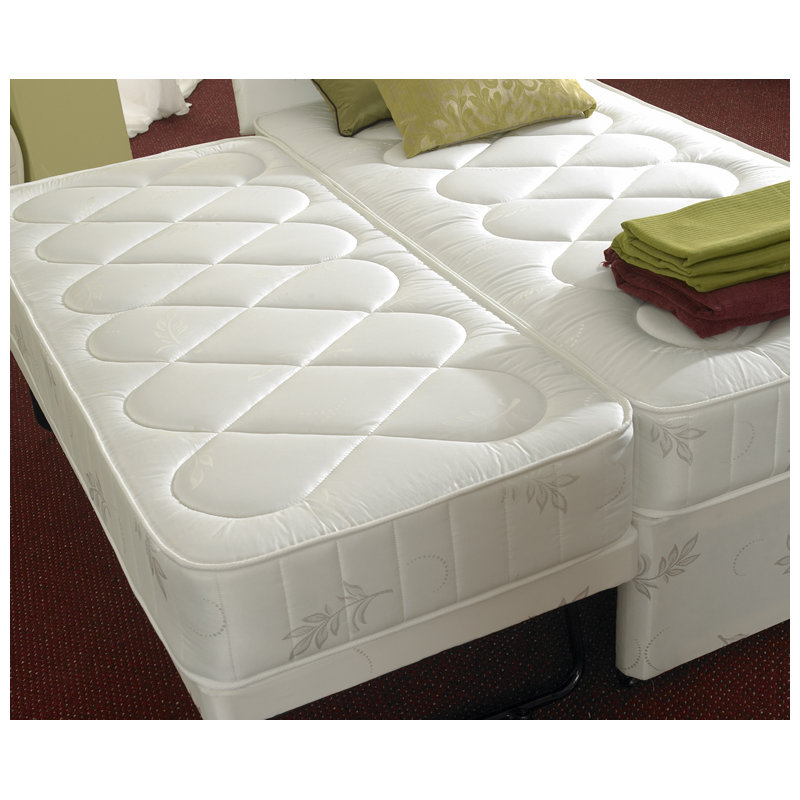 Julius Solid Wood Daybed with Trundle and Mattress