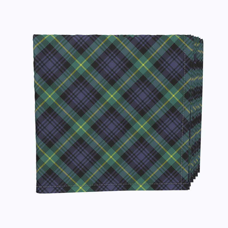Polyester Plaid Square Napkin
