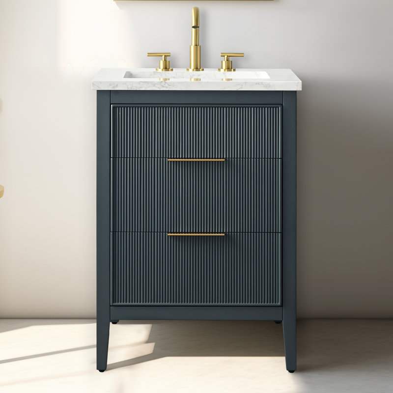 Emma 24" W Single Vanity, Vintage Blue