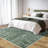 Washable Area Rug Green Floral Soft Accent Carpet Vintage Inspired Distressed Low Pile for Living Room Dining Room Bedroom Den-355323830