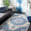 Tapis ivoire / bleu marine Arvillia-169106523