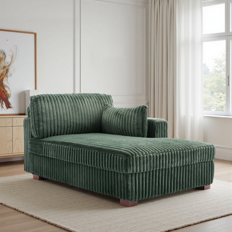 Bukvice Chaise Lounge, Right Hand Facing, Green
