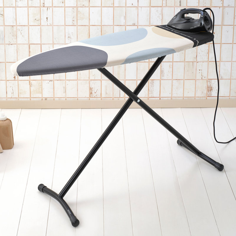 Brabantia Size D Ironing Board With Heat Resistant Parking Zone, Black/Beige/Blue
