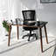 Libby Glass Top Metal Base Writing Desk