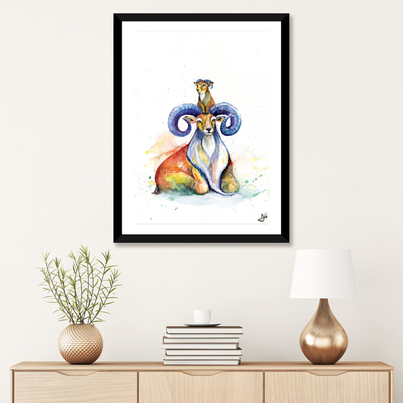 Animals, 24" H x 16" W x 1" D, Black Framed Fine Art Paper