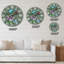 Horloge murale traditionnelle mauve et turquoise-60328715