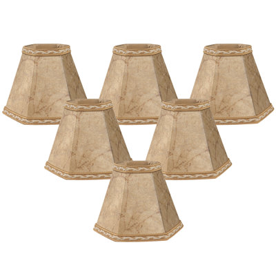 4.5'' H Faux Leather Empire Candelabra Shade
